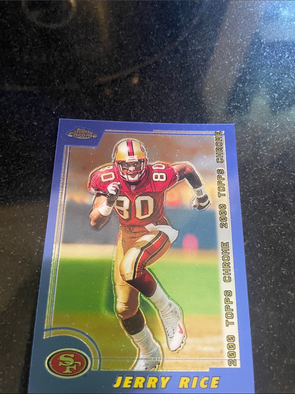 Topps Blue Border Jerry Rice Football Card